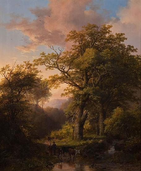 Johann Bernhard Klombeck A Forest Scene oil painting image